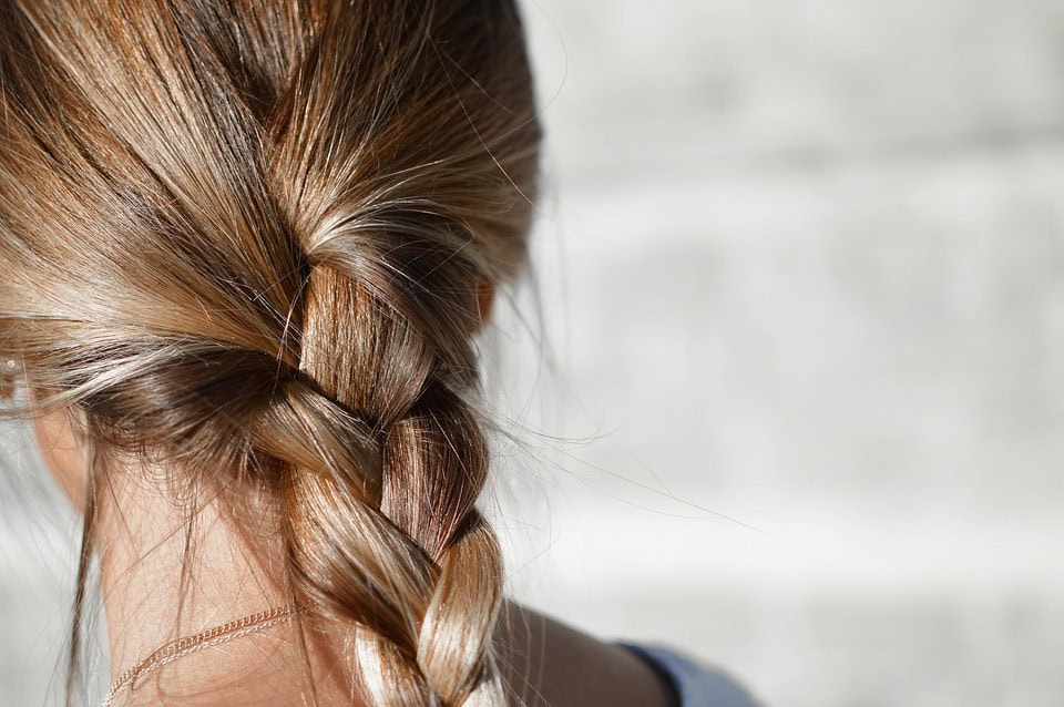 Blonde braided hair